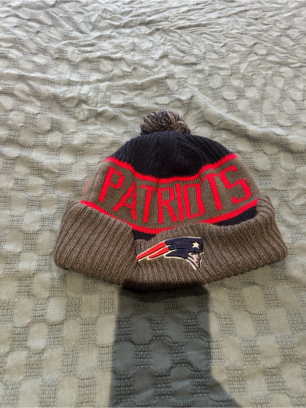 47 brand NFL Patriots pompom beanie knit